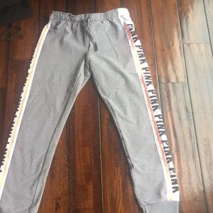 Peach gray and white Pink joggers